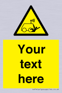 Custom warning run over by operator controlled machine